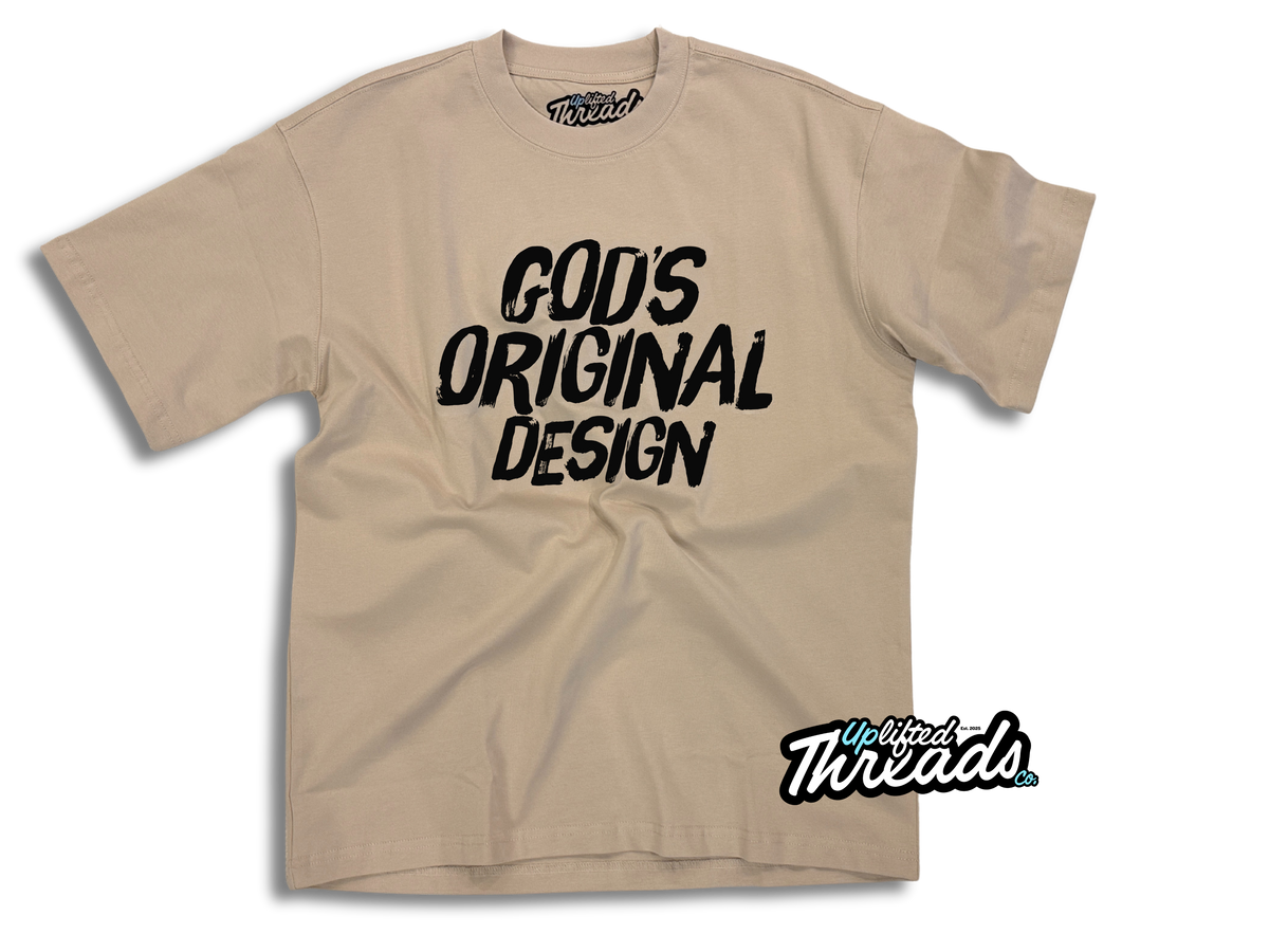 God’s Original Design T-Shirt, beige black
