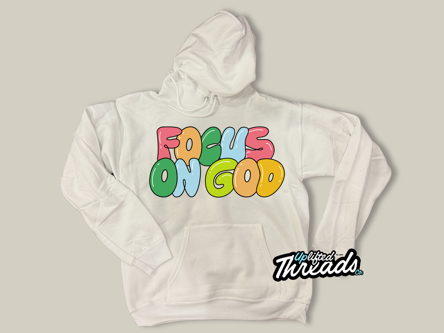 FOCUS ON GOD Hoodie (White)