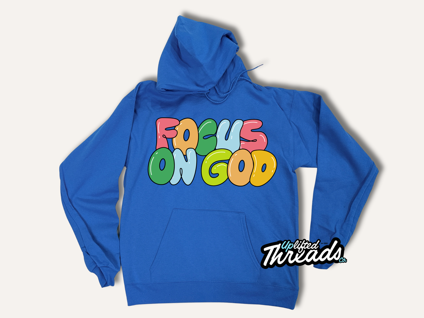 FOCUS ON GOD Hoodie (Blue)