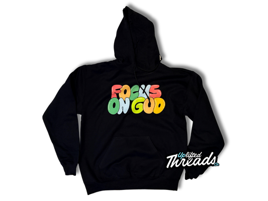 FOCUS ON GOD Loose Fit Hoodie (Black)
