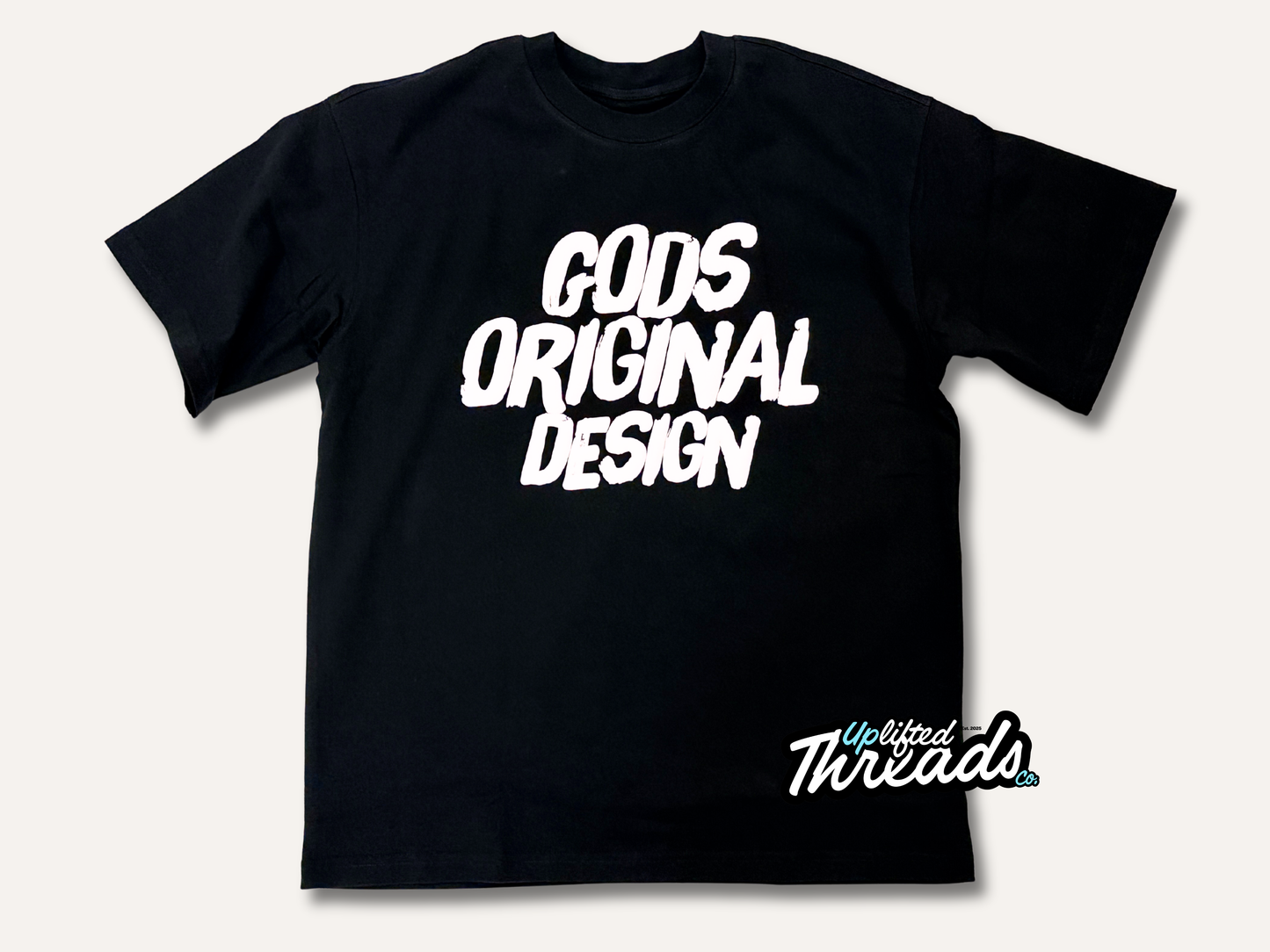 Gods Original Design Heavy Box T-Shirt (Black/White)