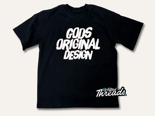 Gods Original Design Heavy Box T-Shirt (Black/White)