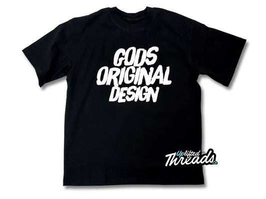 Gods Original Design "Puff" Heavy Box T-Shirt (Black/White)