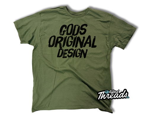 Gods Original Design Loose Fit "Puff" T-Shirt (Military Green/Black)