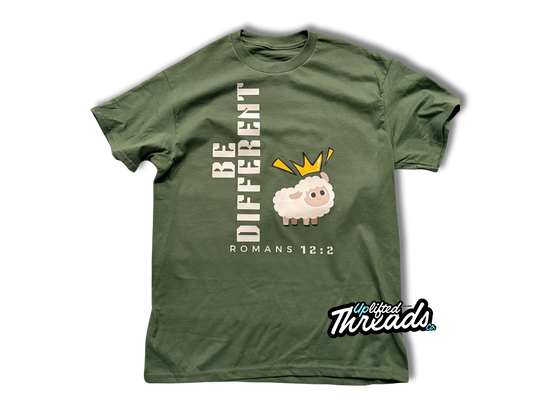 Be Different Loose Fit T-Shirt (Military Green)