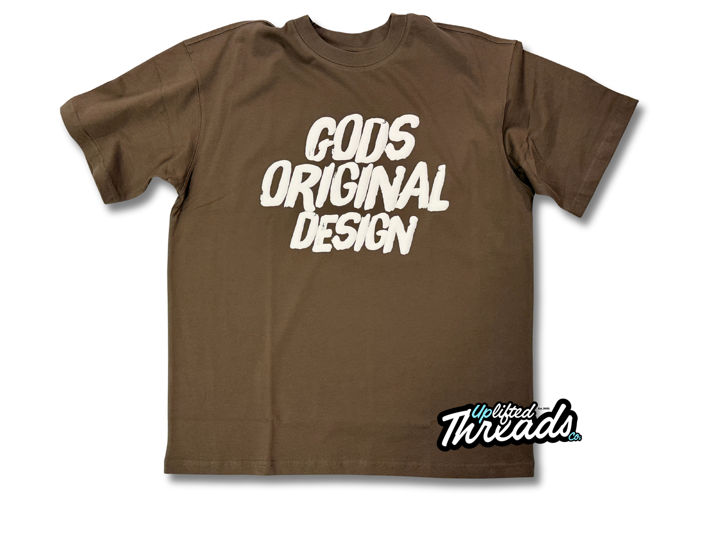 Gods Original Design "Puff" Heavy Box T-Shirt (DarkTaupe/White)