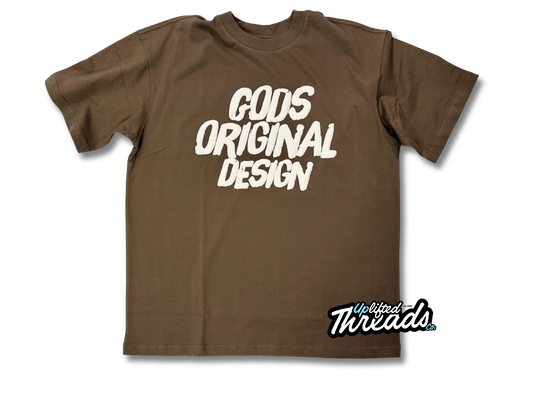 Gods Original Design "Puff" Heavy Box T-Shirt (DarkTaupe/White)