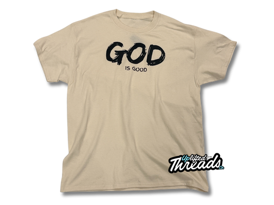 God Is God Loose Fit T-Shirt (Sand/Black)
