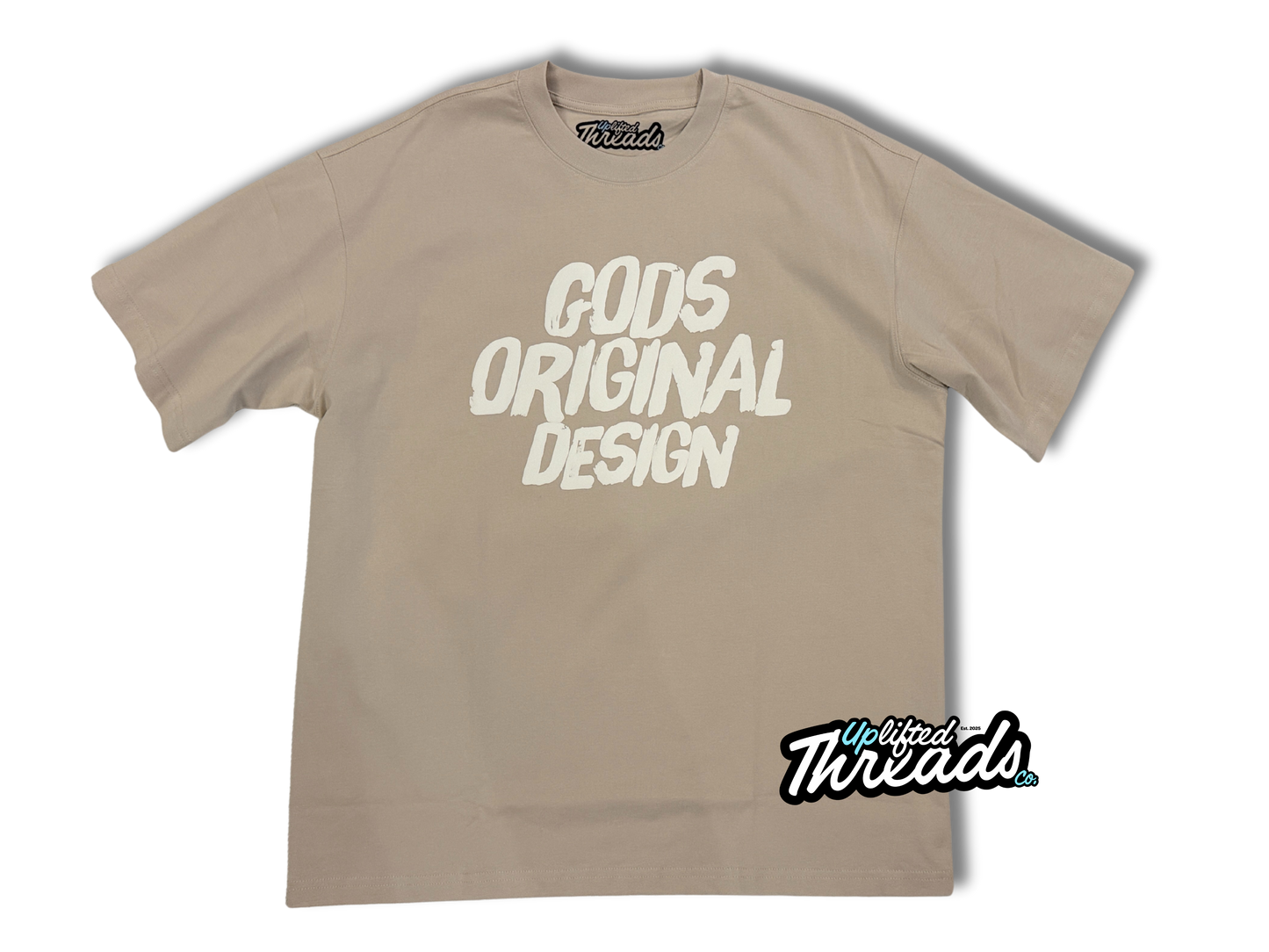 Gods Original Design "Puff" Heavy Box T-Shirt (DarkTaupe/White)