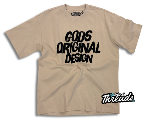 Gods Original Design "Puff" Heavy Box T-Shirt (Beige/Black)