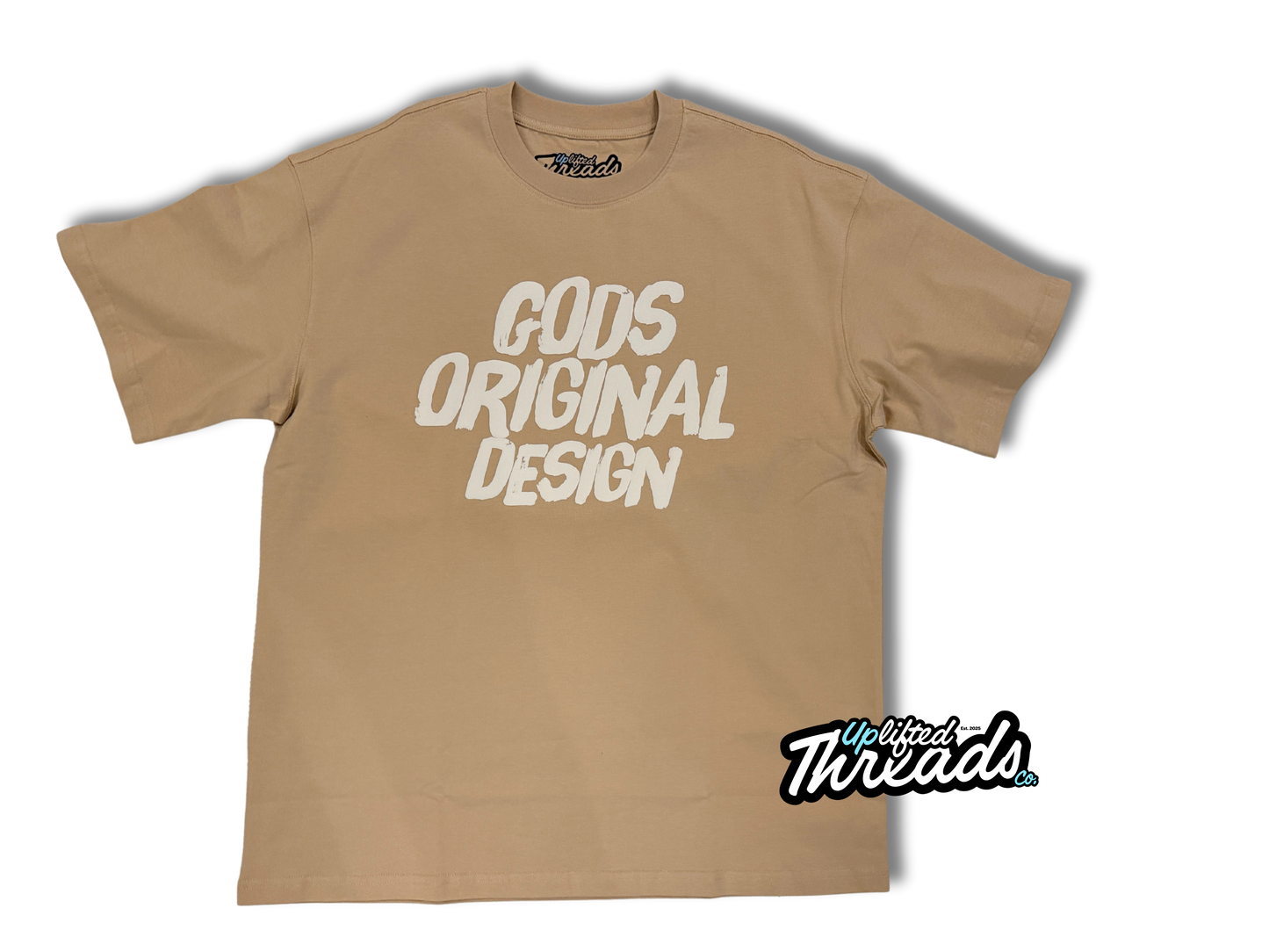 Gods Original Design "Puff" Heavy Box T-Shirt (DarkTaupe/White)