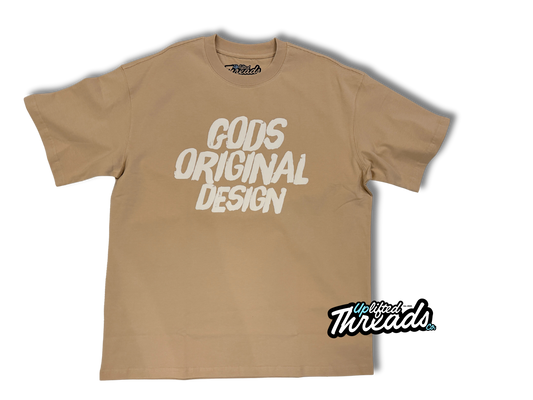 Gods Original Design "Puff" Heavy Box T-Shirt (Sand/White)