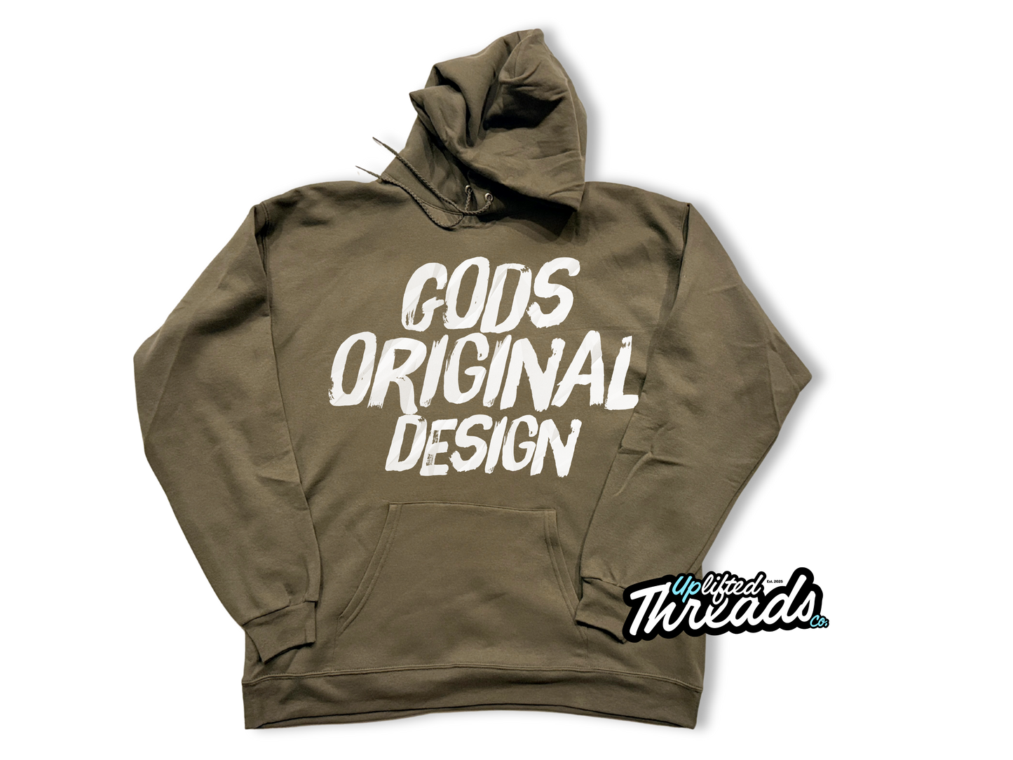 Gods Original Design "Puff" Loose Fit Hoodie (Sand/Black)