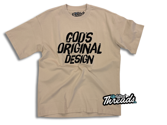 God’s Original Design T-Shirt, beige black