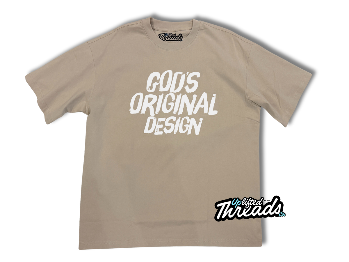 God’s Original Design T-Shirt, beige white