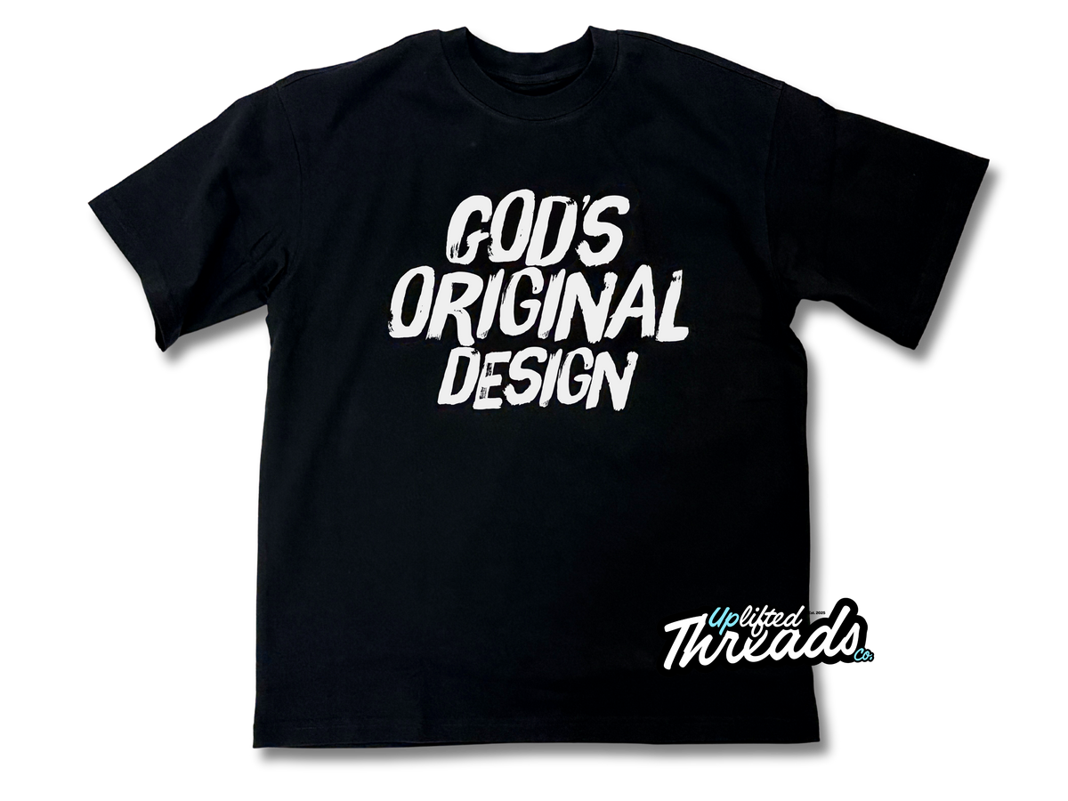 God’s Original Design T-Shirt, black white