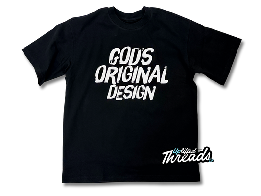 God’s Original Design T-Shirt, black white